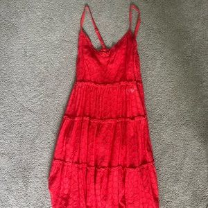 Cute red sun dress! Perfect for church or going out!